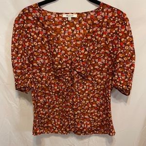 Floral Madewell button up blouse